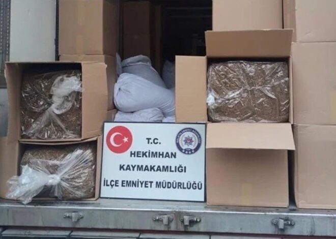 Malatya’da tam ‘7 ton’ kaçak tütün ele geçirildi